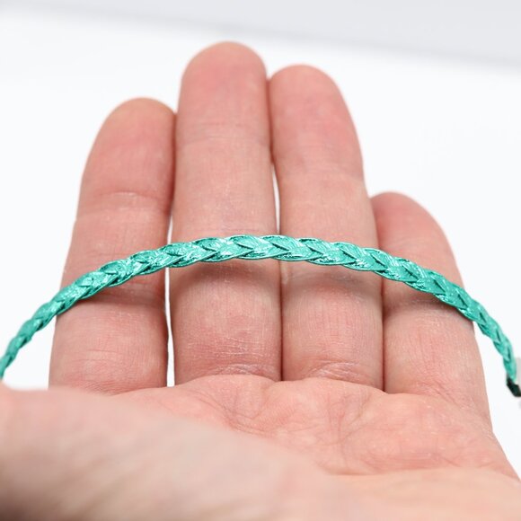 Turquoise Tone Choker Adjustable Trendy Bright green Chokers (#31) - Picture 4 of 9